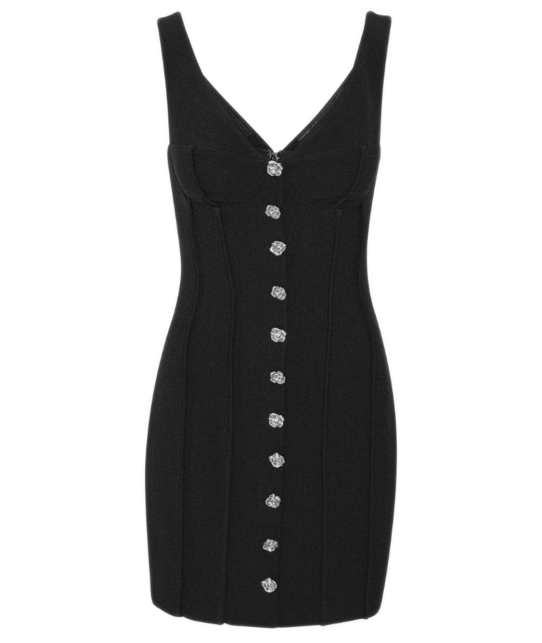 ROTATE Черное креповое повседневное платье, фото 1