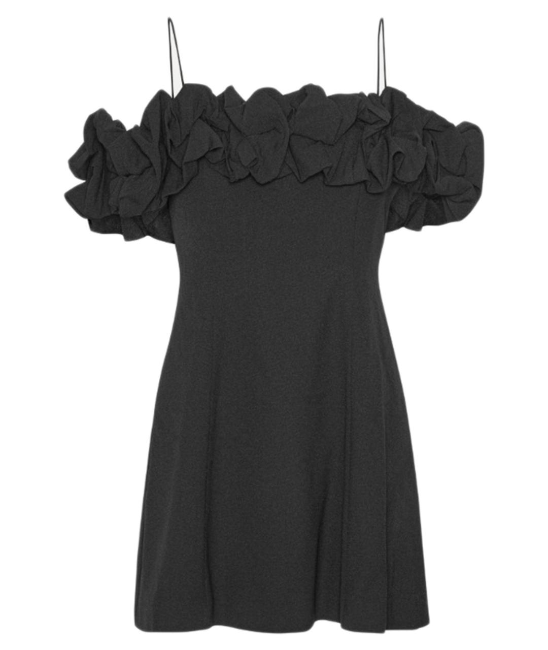 ROTATE Черное креповое повседневное платье, фото 1