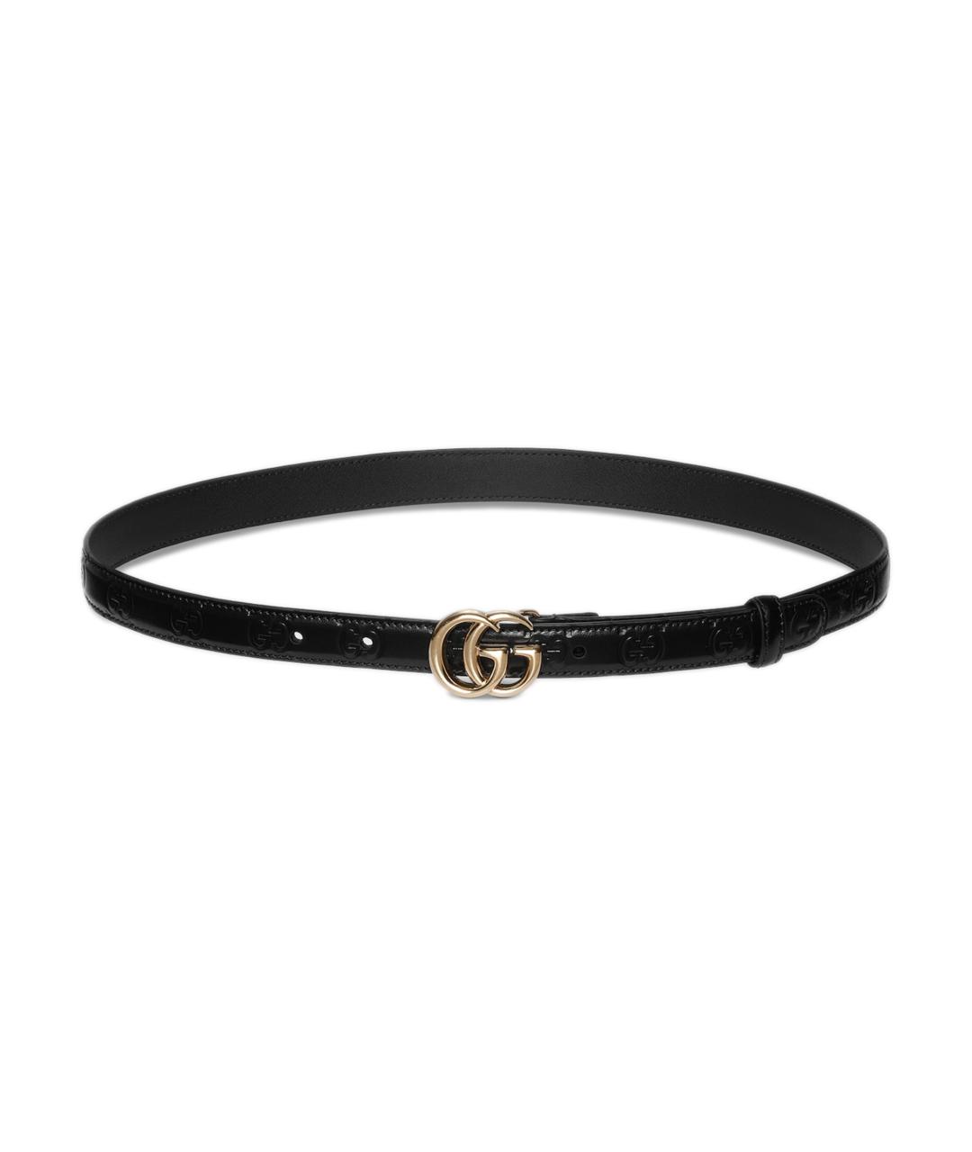 GUCCI Черный кожаный ремень, фото 1