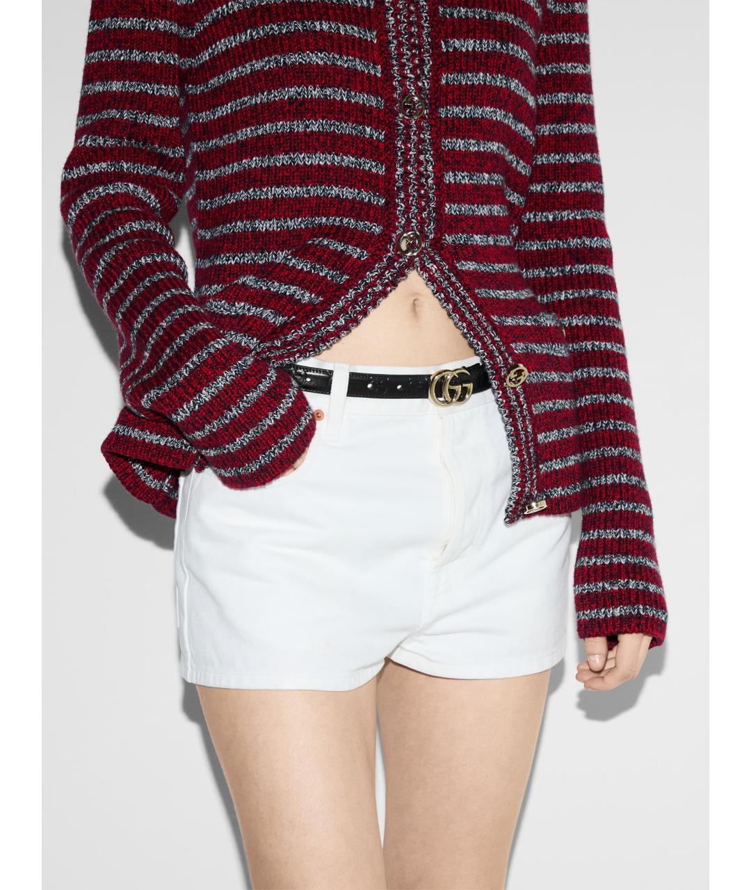 GUCCI Черный кожаный ремень, фото 3