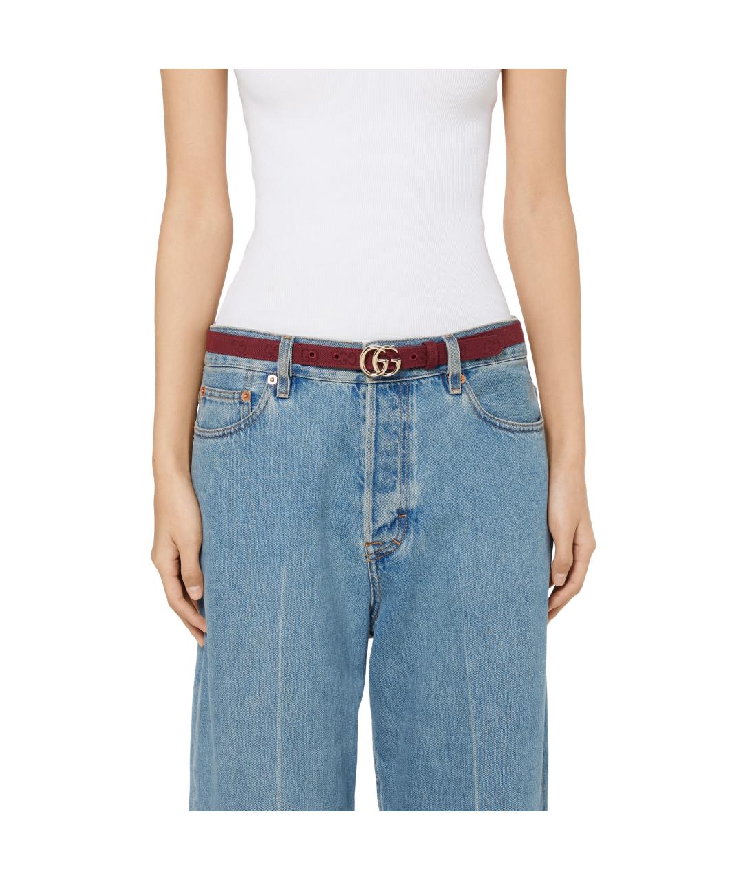 GUCCI Красный кожаный ремень, фото 2