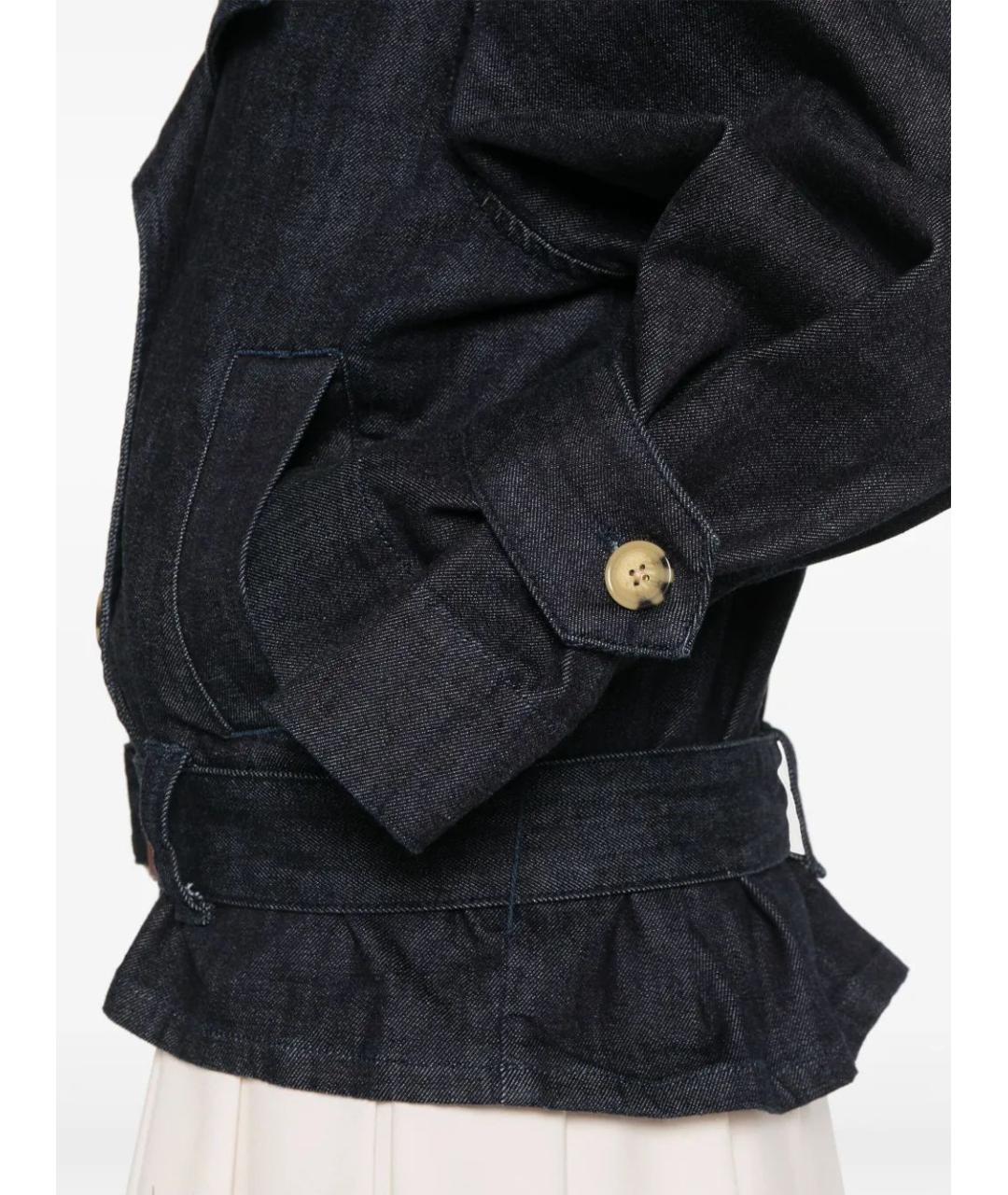 SELF-PORTRAIT Синяя хлопковая куртка, фото 5