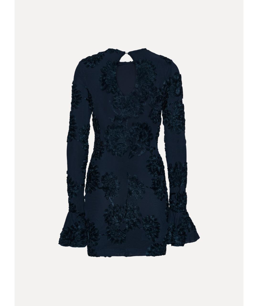 ROTATE Синее полиэстеровое коктейльное платье, фото 5