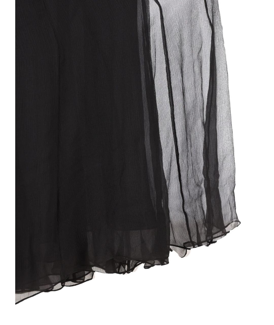 CHLOE Черная шелковая юбка макси, фото 4