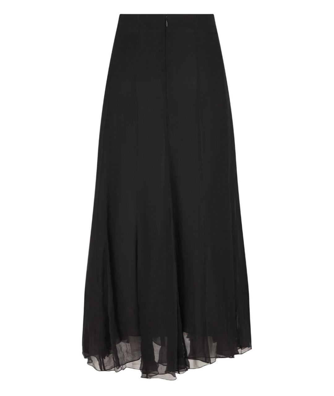 CHLOE Черная шелковая юбка макси, фото 3