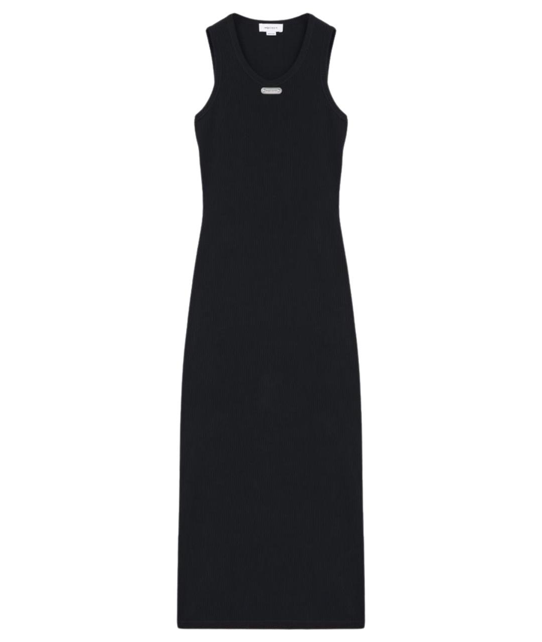 ALEXANDER MCQUEEN Черное хлопковое повседневное платье, фото 1