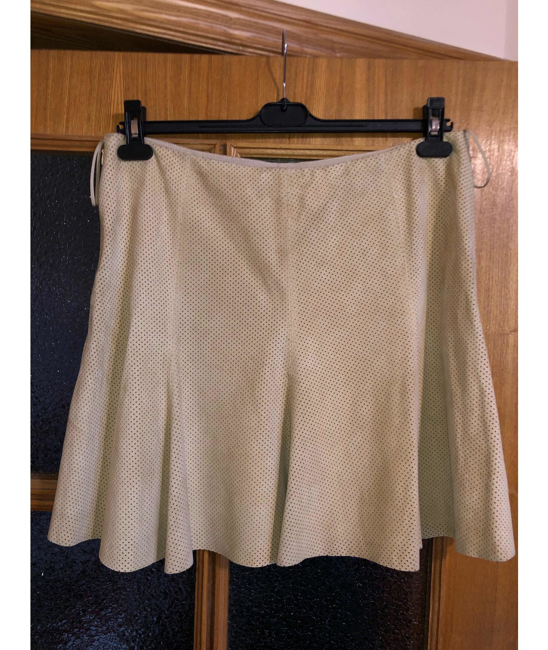 RALPH LAUREN Бежевая замшевая юбка мини, фото 2
