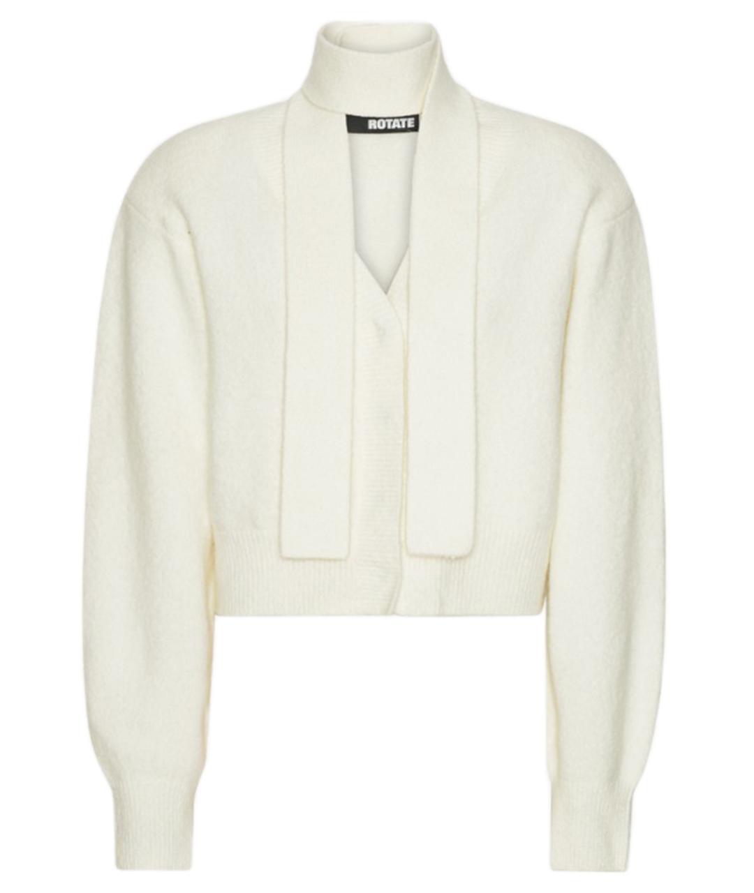 ROTATE Белый шерстяной кардиган, фото 1