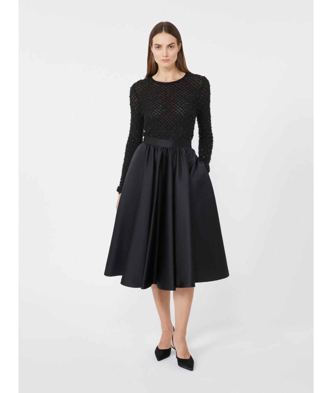 MAX MARA STUDIO Черный шерстяной джемпер / свитер, фото 2