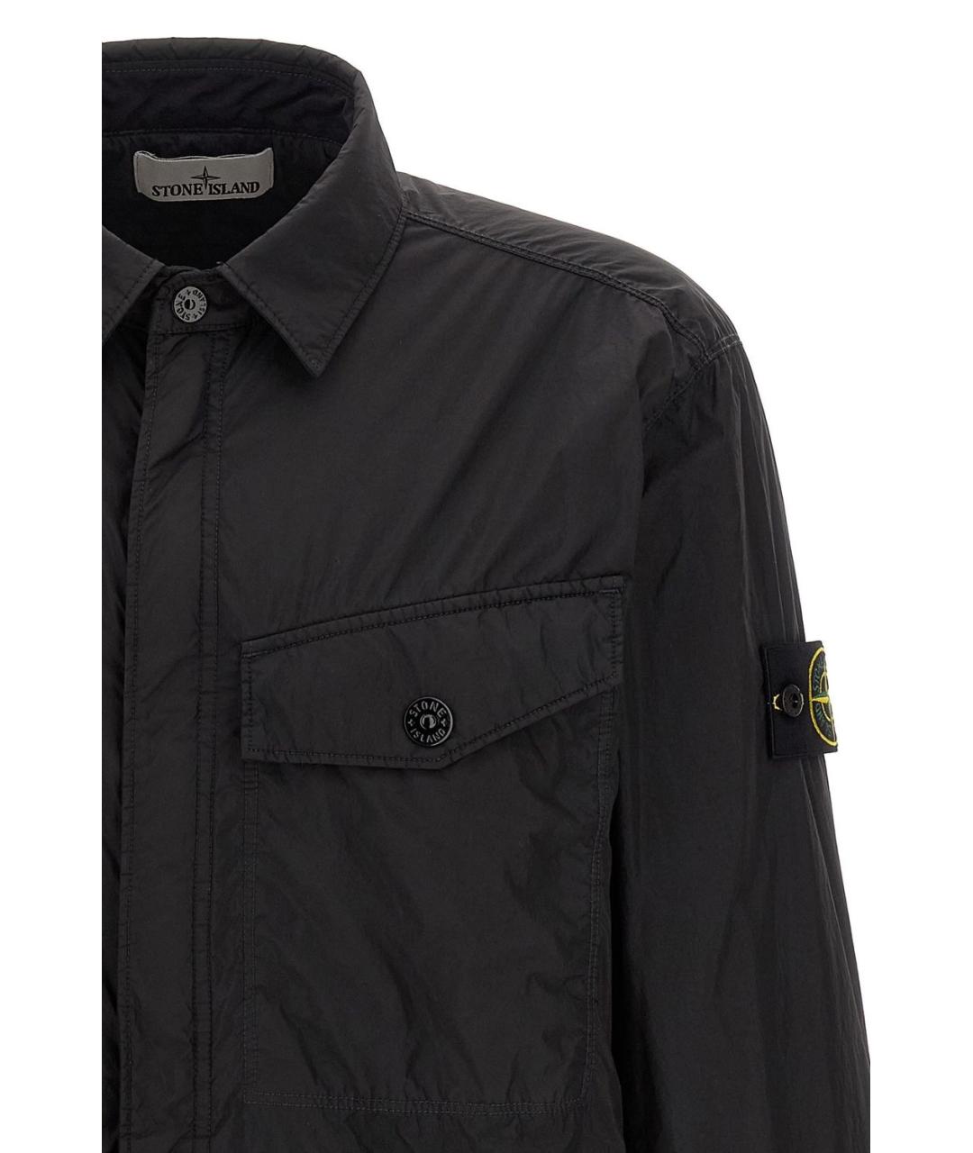 STONE ISLAND Черная полиамидовая куртка, фото 3