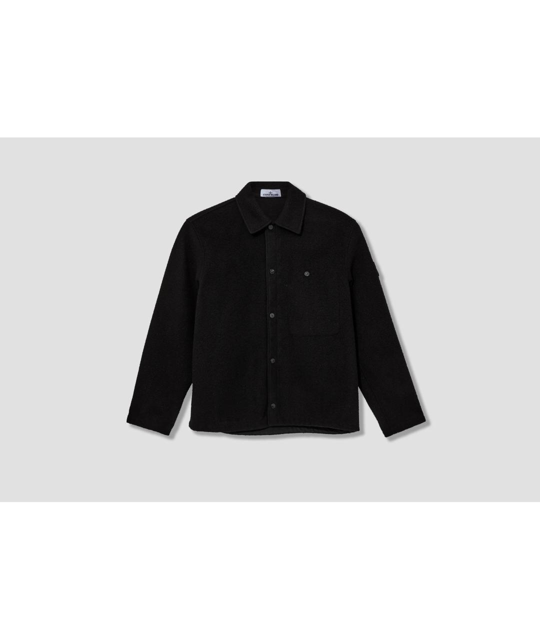 STONE ISLAND Черная шерстяная куртка, фото 6