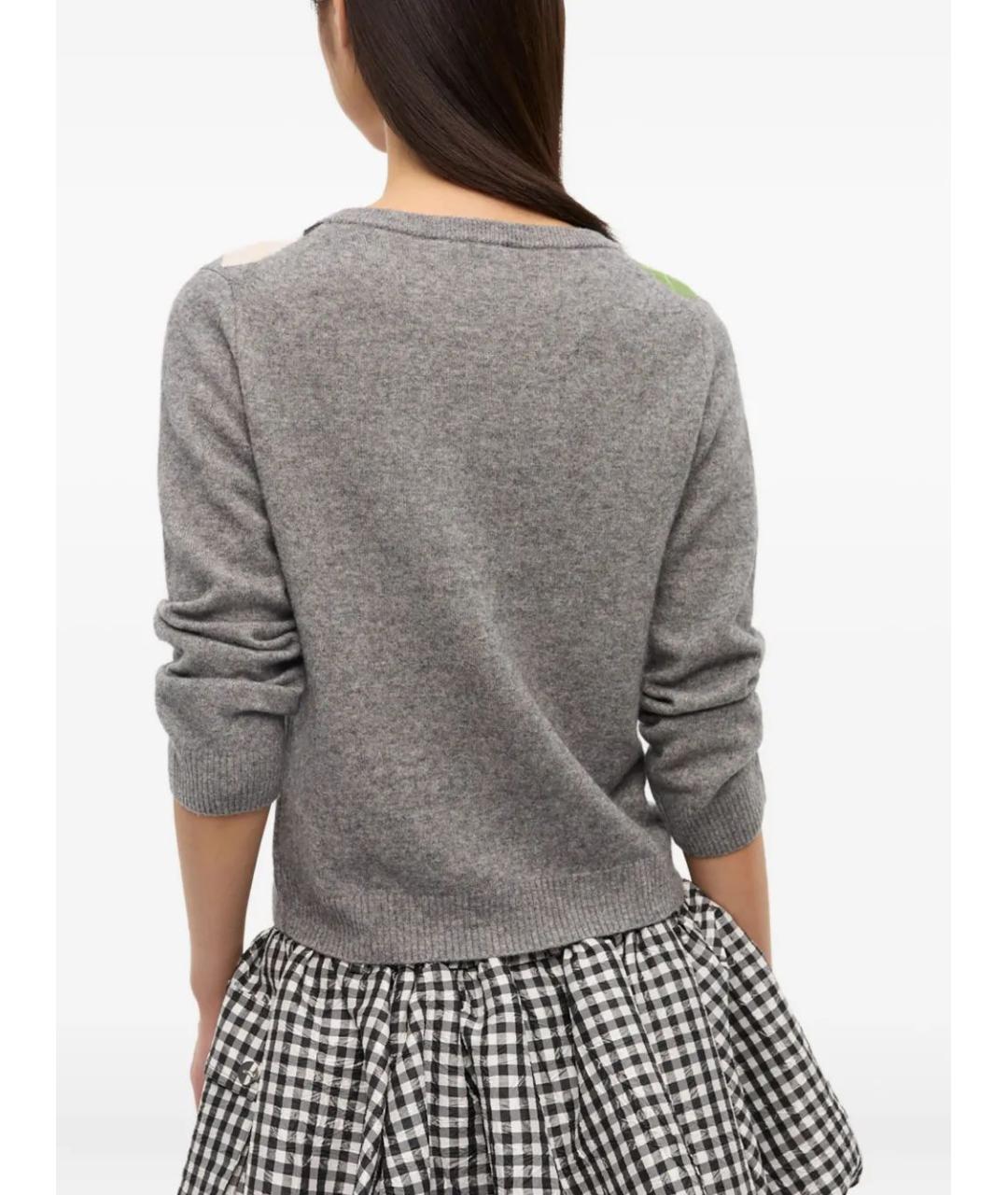 GANNI Серый шерстяной кардиган, фото 6