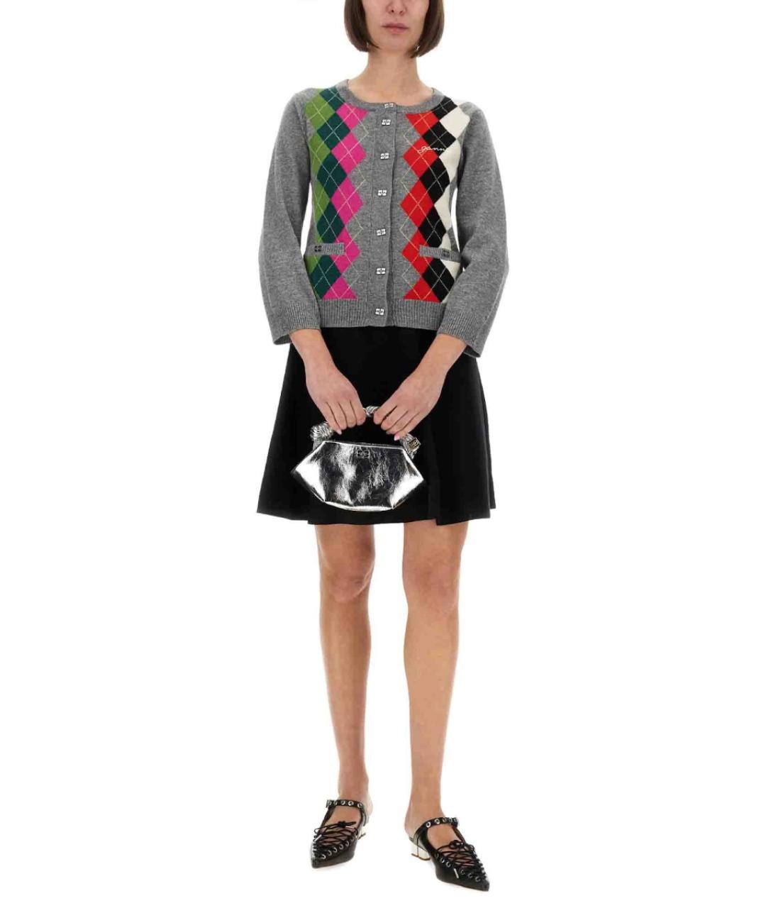 GANNI Серый шерстяной кардиган, фото 3