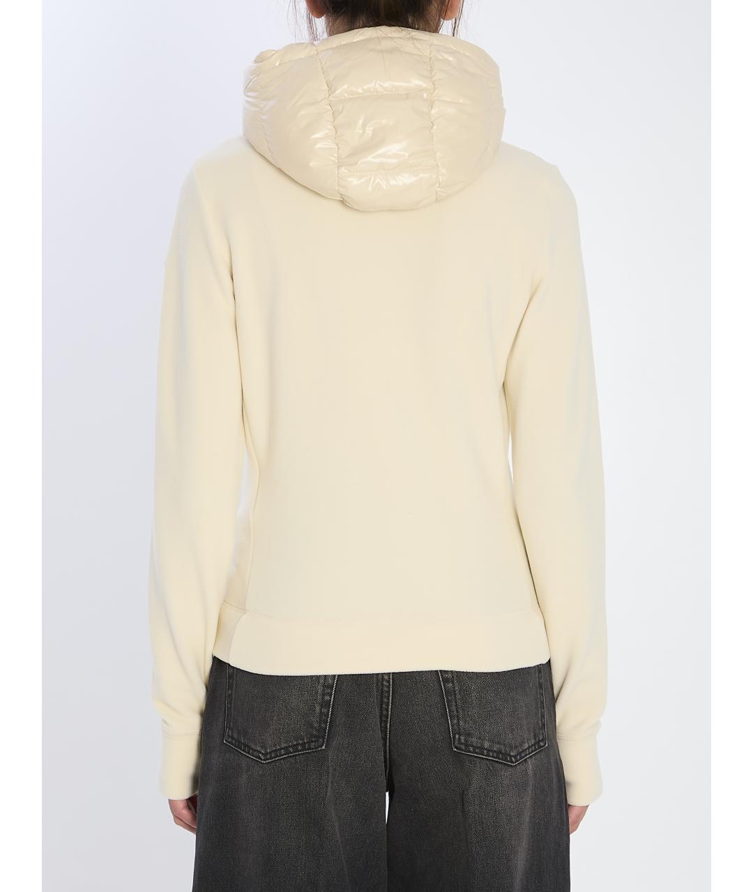 MONCLER Белая полиэстеровая куртка, фото 5