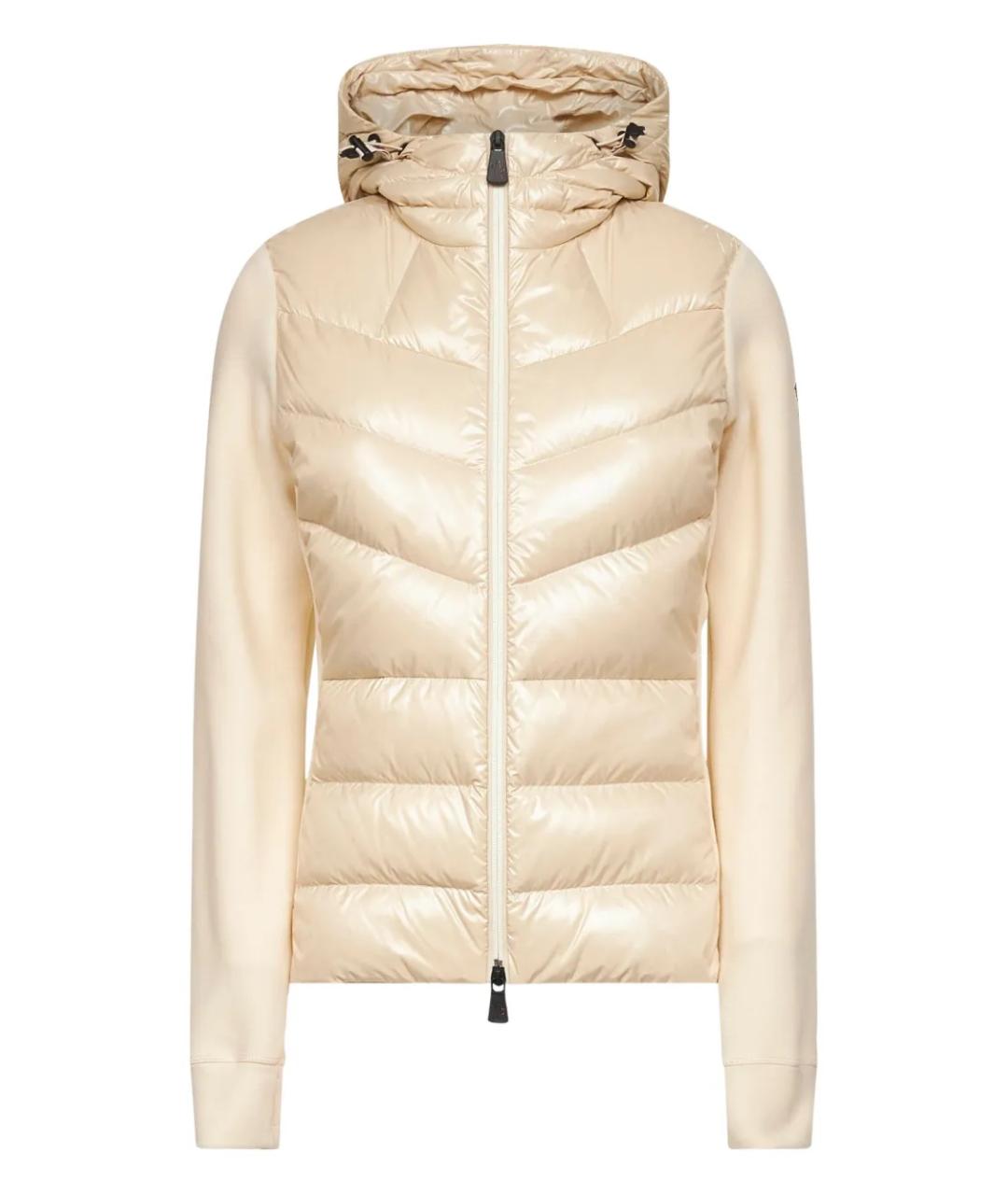 MONCLER Белая полиэстеровая куртка, фото 1