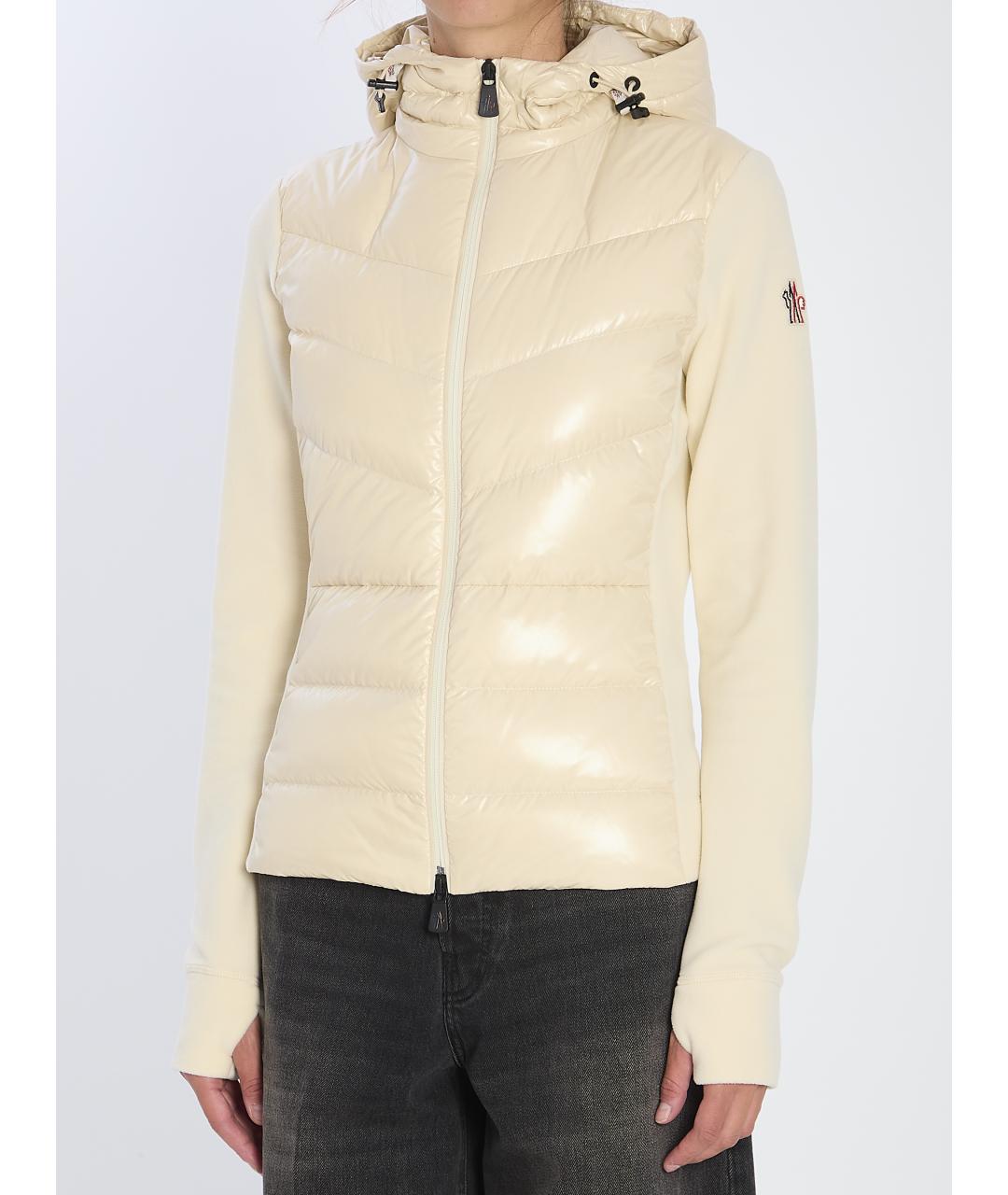 MONCLER Белая полиэстеровая куртка, фото 3