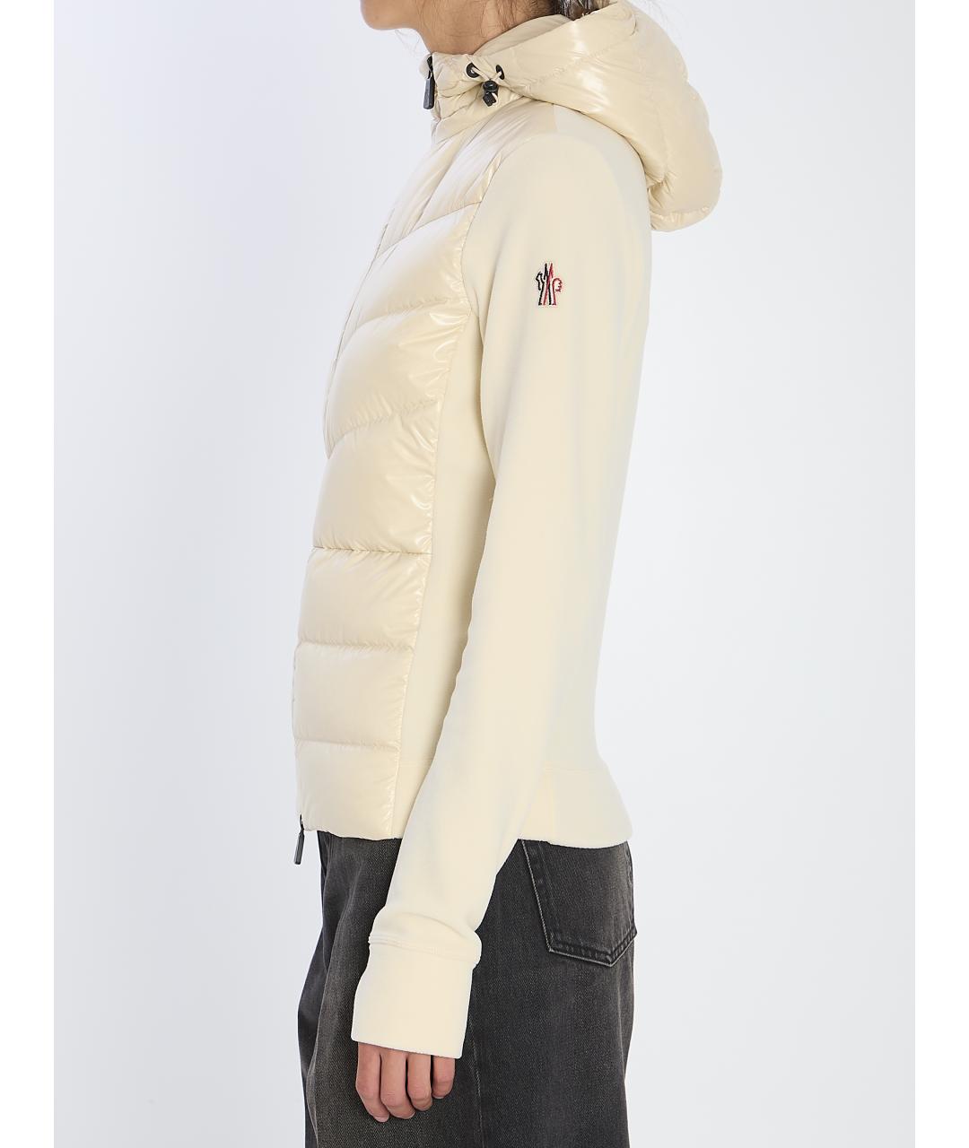 MONCLER Белая полиэстеровая куртка, фото 4
