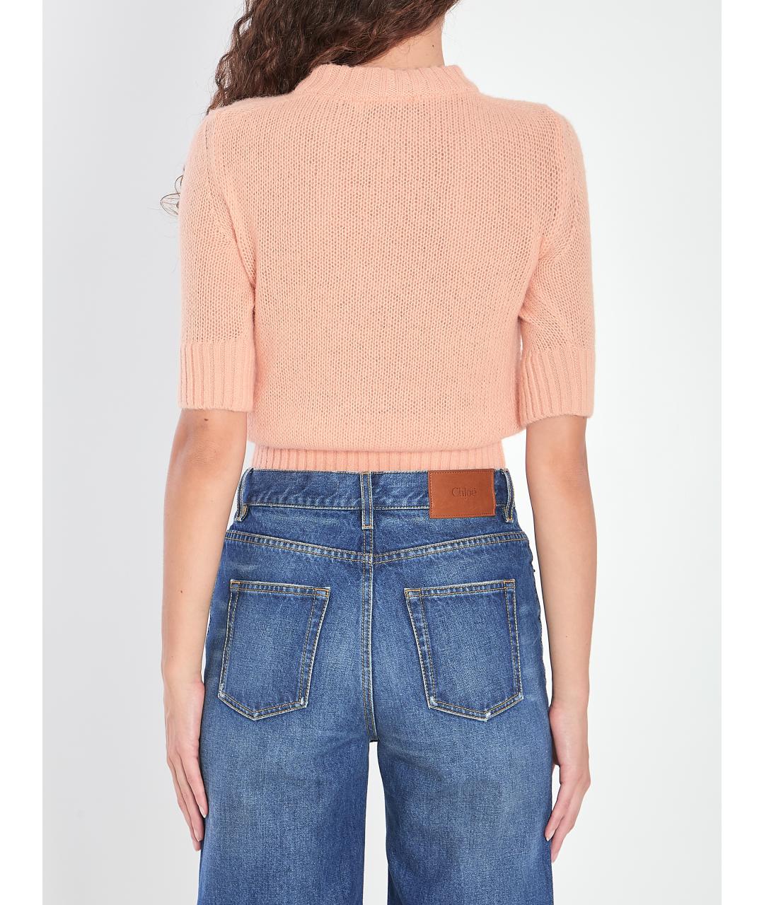 CHLOE Розовый шерстяной джемпер / свитер, фото 5