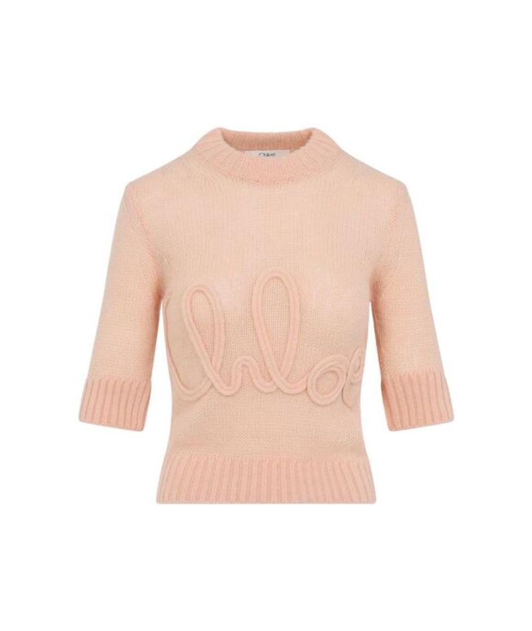 CHLOE Розовый шерстяной джемпер / свитер, фото 1