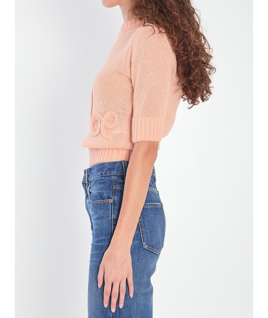 CHLOE Розовый шерстяной джемпер / свитер, фото 4