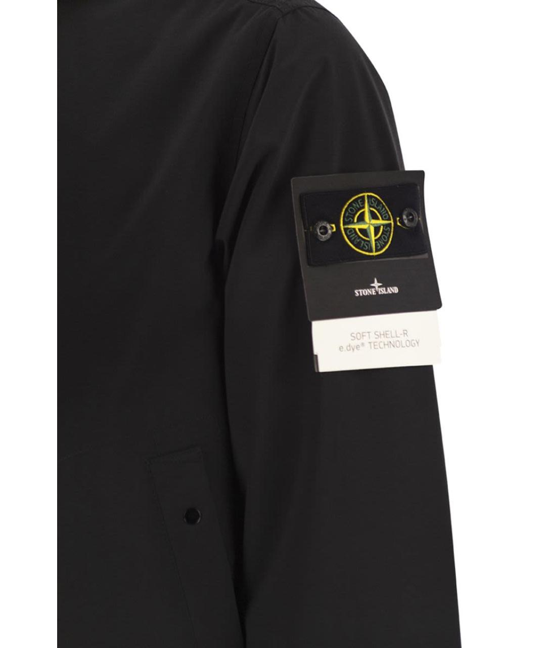 STONE ISLAND Черная полиэстеровая куртка, фото 4
