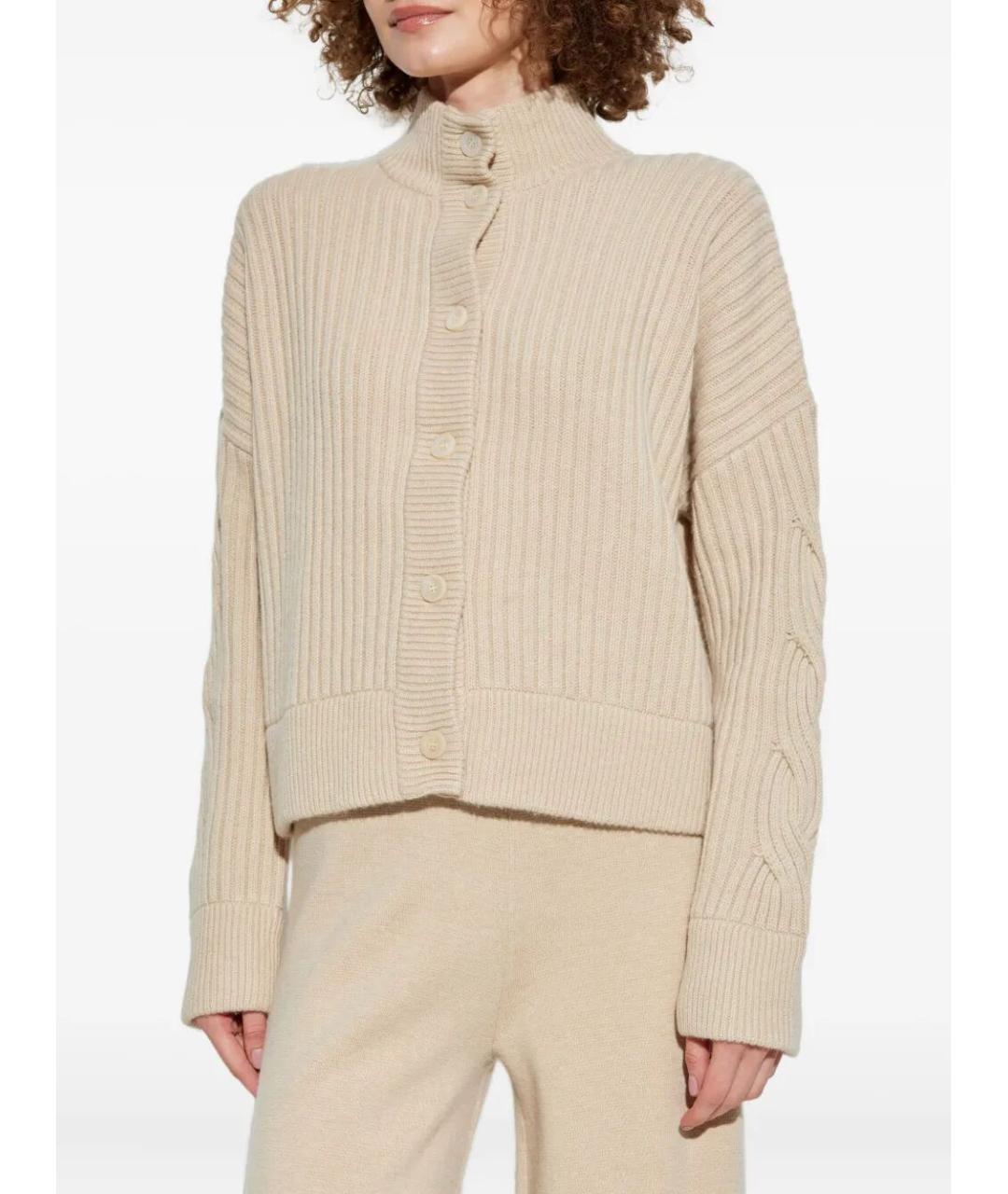 MAX MARA Бежевый шерстяной кардиган, фото 4