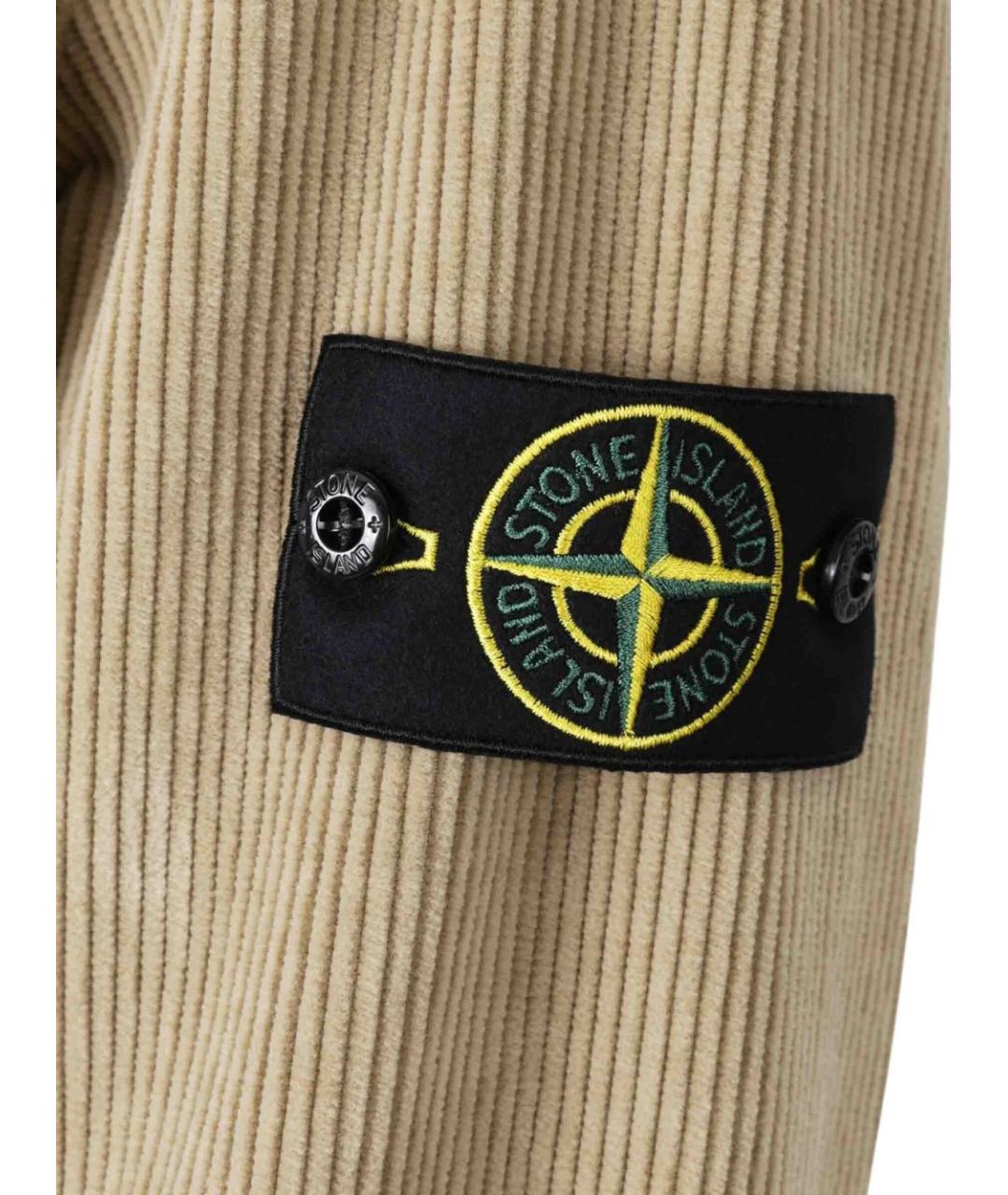 STONE ISLAND Бежевая полиамидовая куртка, фото 4