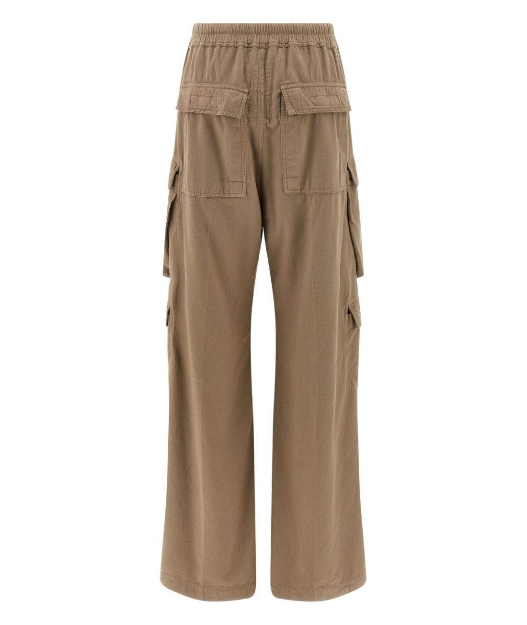 RICK OWENS DRKSHDW Бежевые хлопковые прямые брюки, фото 2