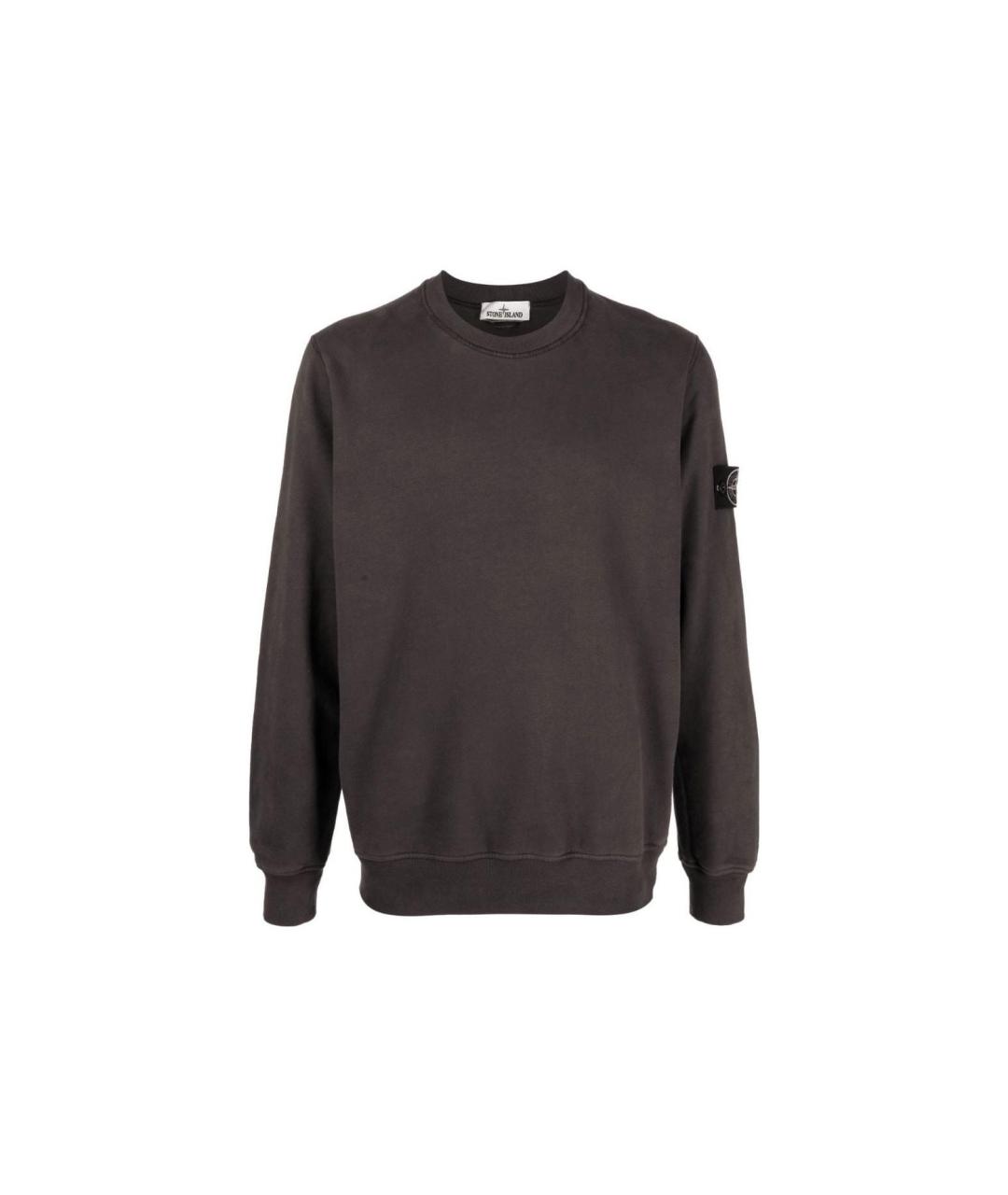 STONE ISLAND Серый хлопковый джемпер / свитер, фото 1