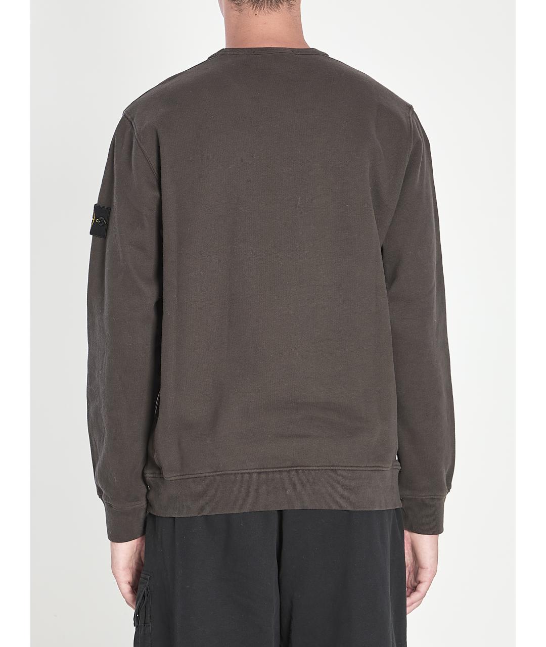 STONE ISLAND Серый хлопковый джемпер / свитер, фото 5