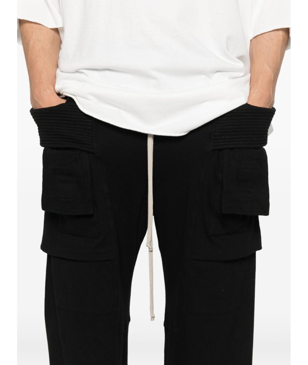 RICK OWENS DRKSHDW Черные хлопковые повседневные брюки, фото 5