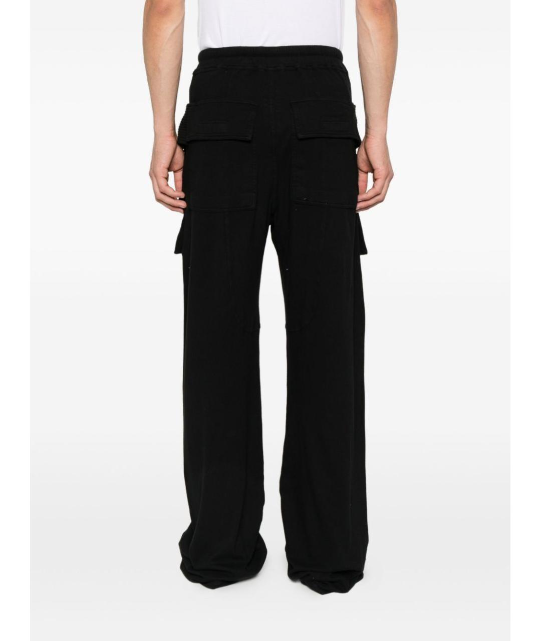 RICK OWENS DRKSHDW Черные хлопковые повседневные брюки, фото 4