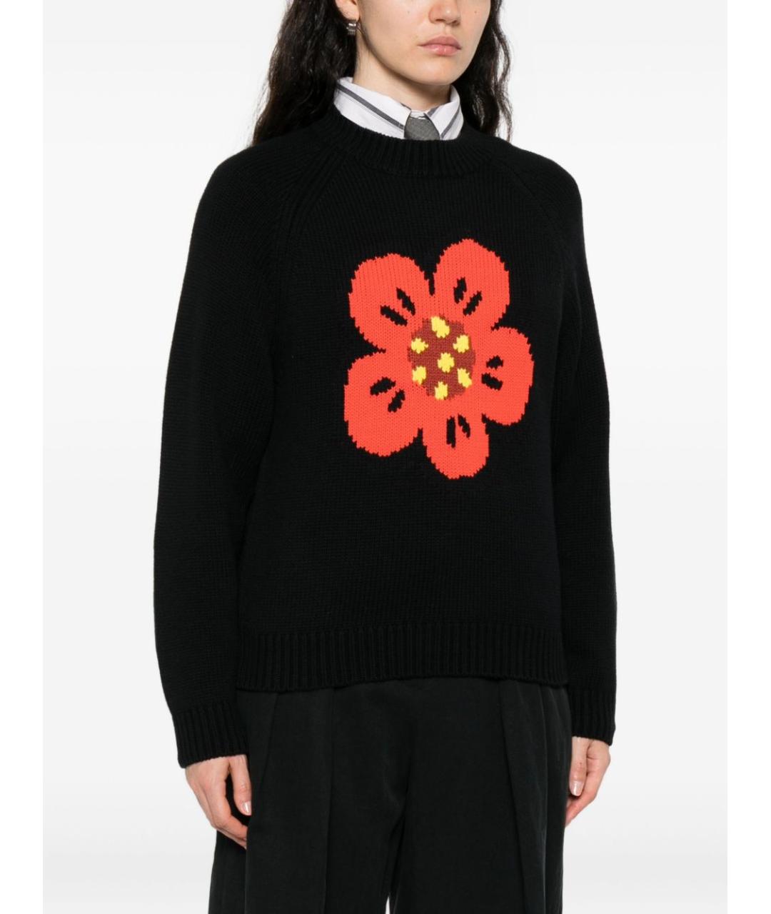 KENZO Черный хлопковый джемпер / свитер, фото 3
