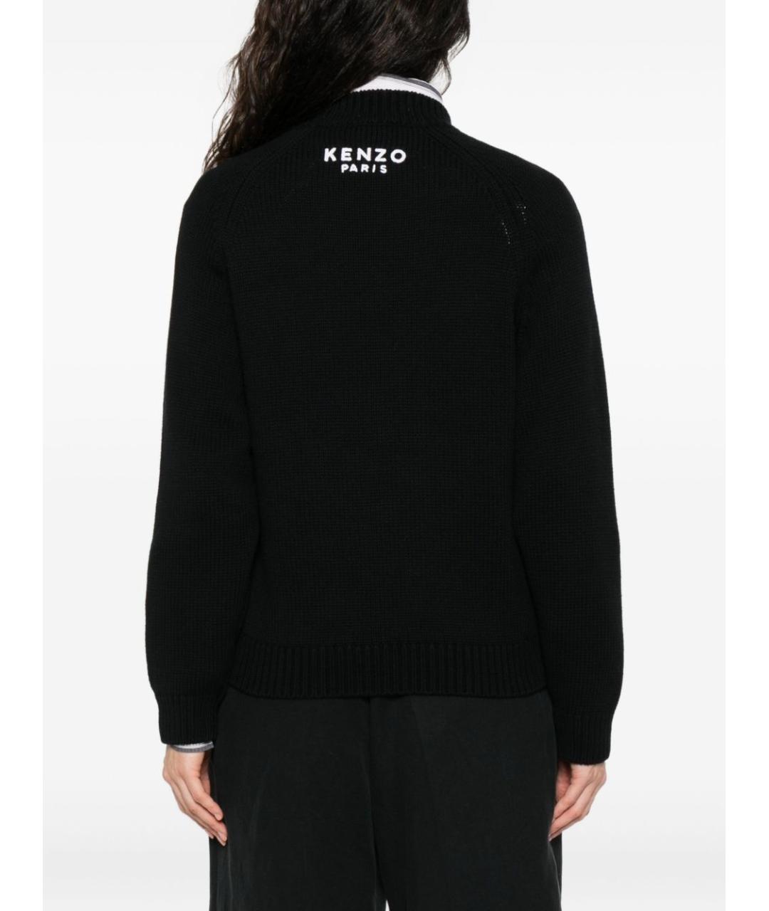 KENZO Черный хлопковый джемпер / свитер, фото 4