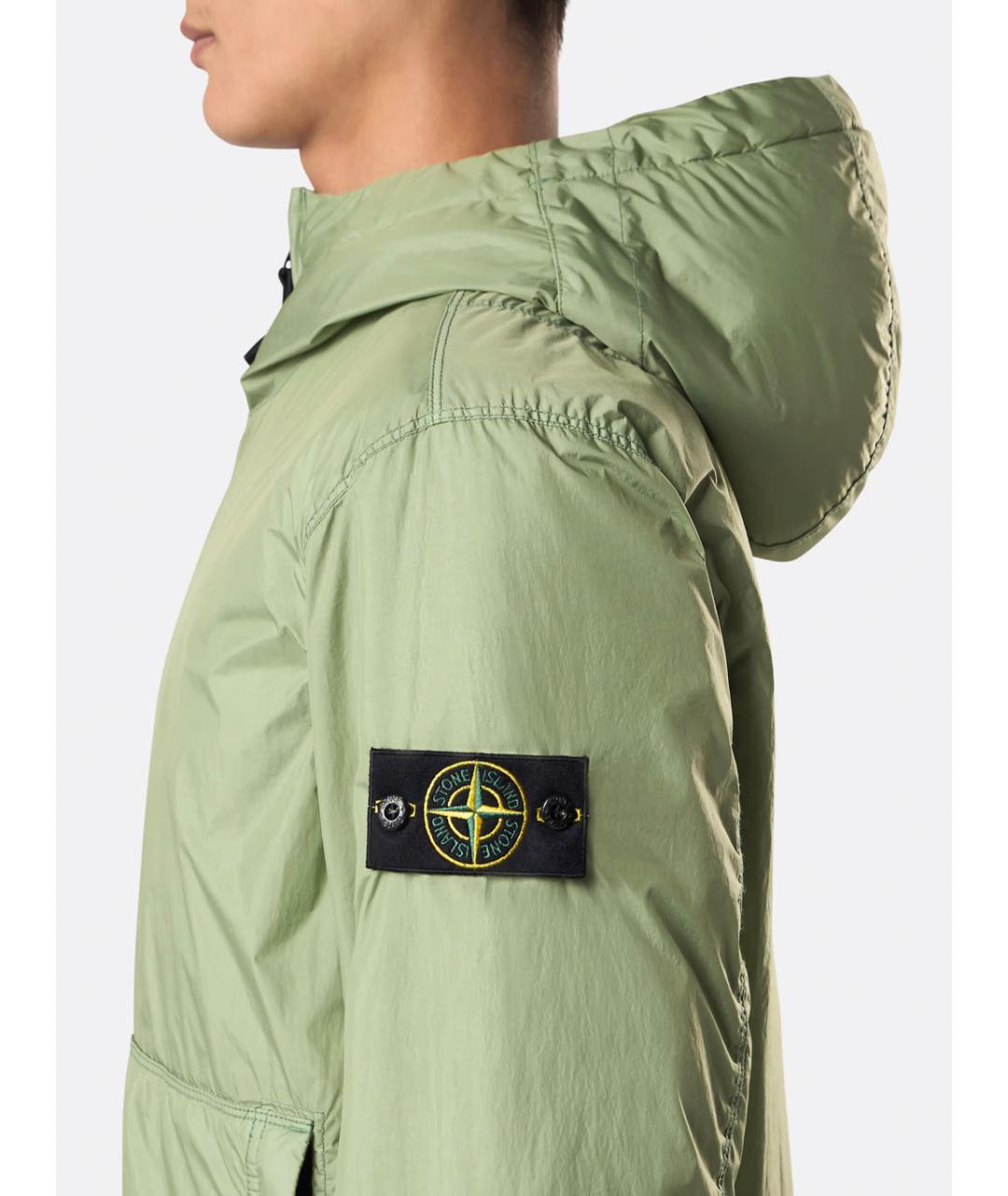 STONE ISLAND Зеленая полиамидовая куртка, фото 4