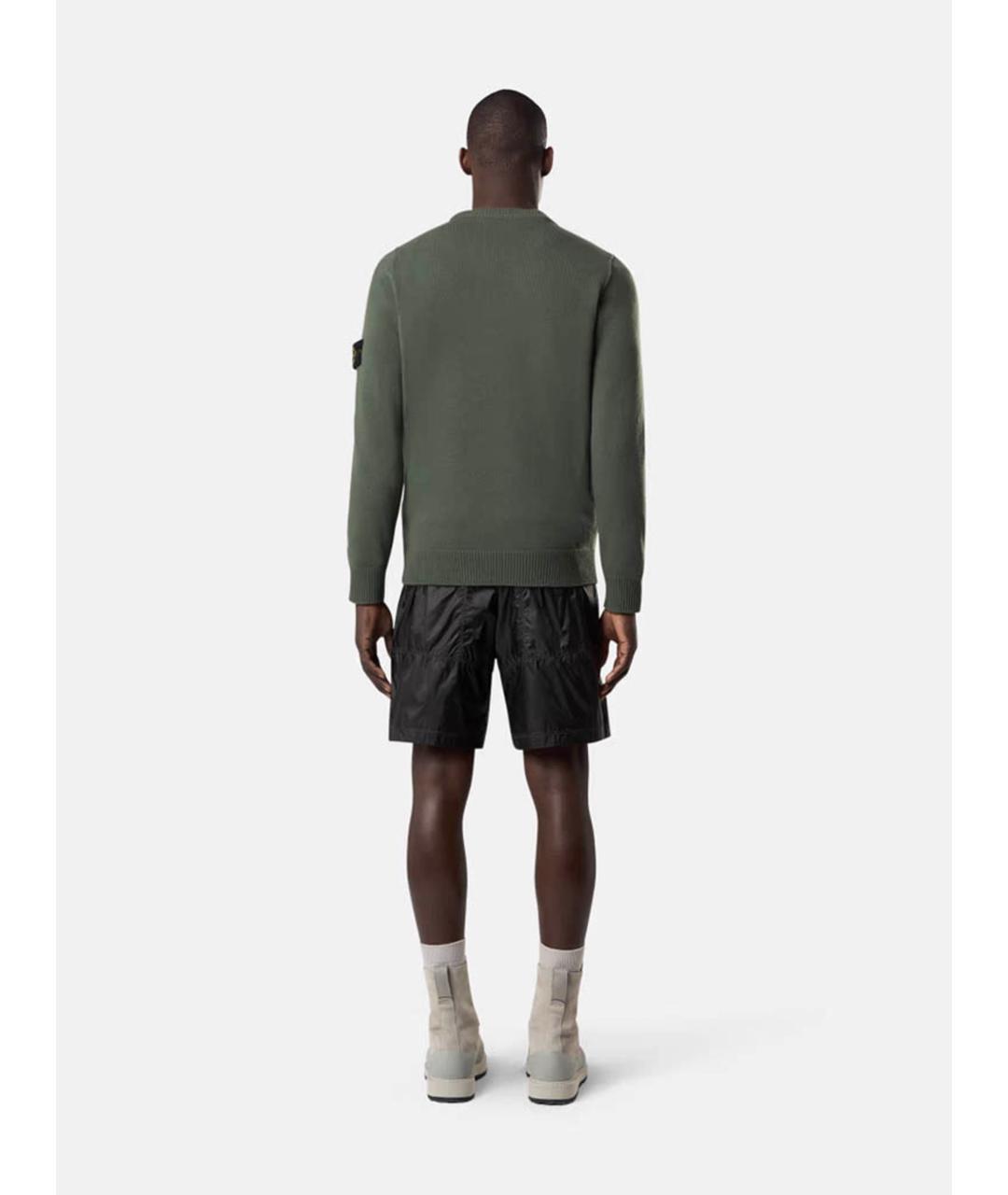 STONE ISLAND Зеленый шерстяной джемпер / свитер, фото 5