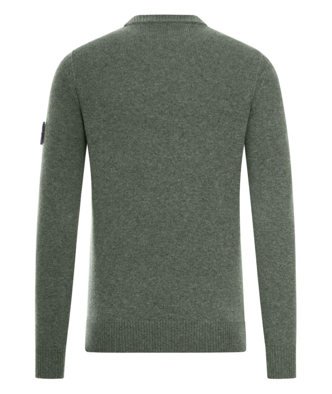 STONE ISLAND Зеленый шерстяной джемпер / свитер, фото 4
