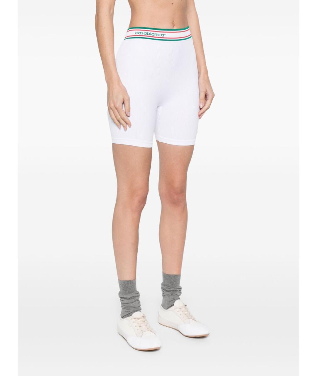 CASABLANCA Белые полиамидовые леггинсы и велосипедки, фото 3