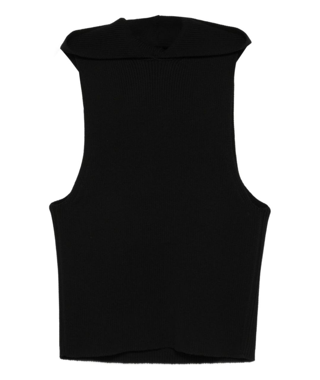 RICK OWENS Черная шерстяная жилетка, фото 1