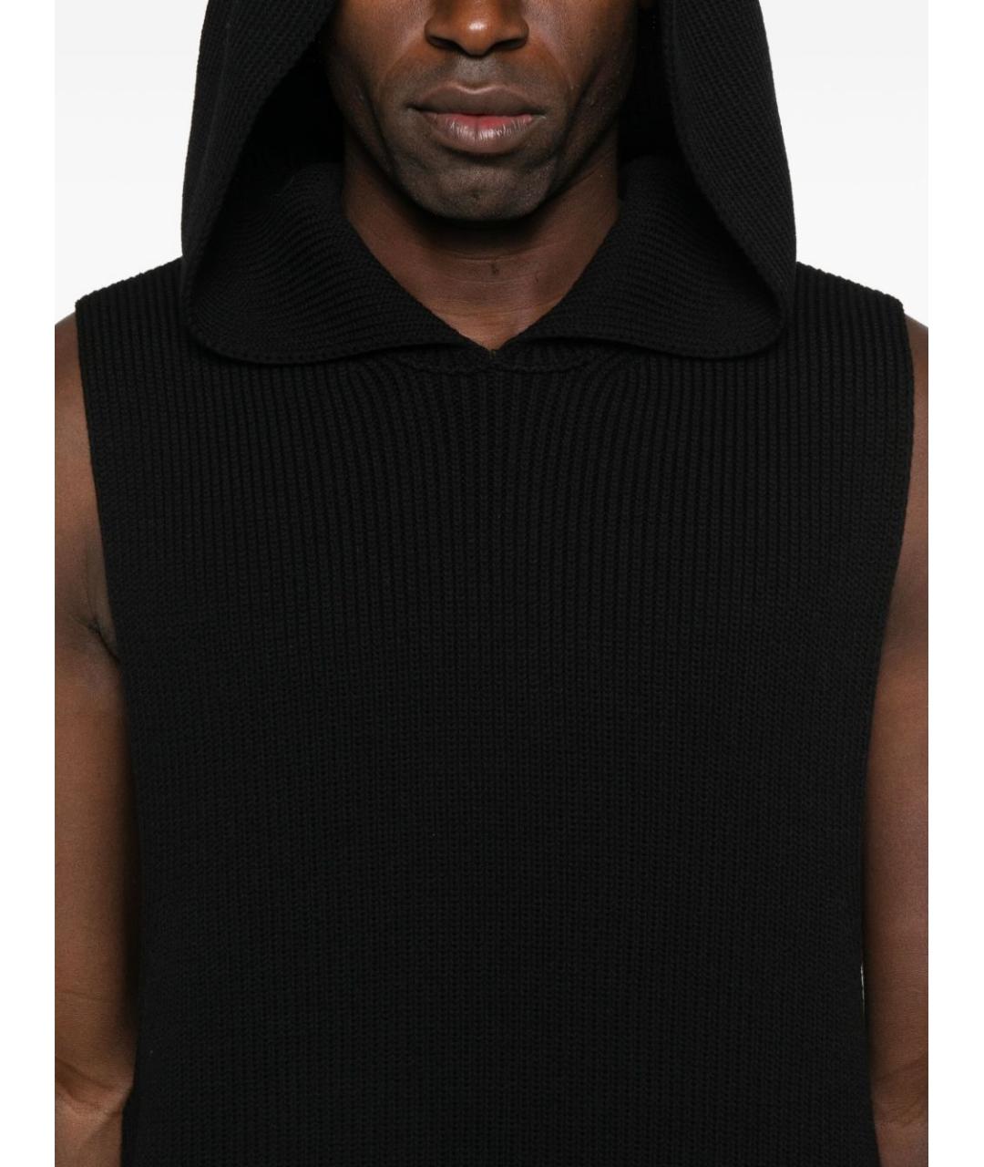 RICK OWENS Черная шерстяная жилетка, фото 5