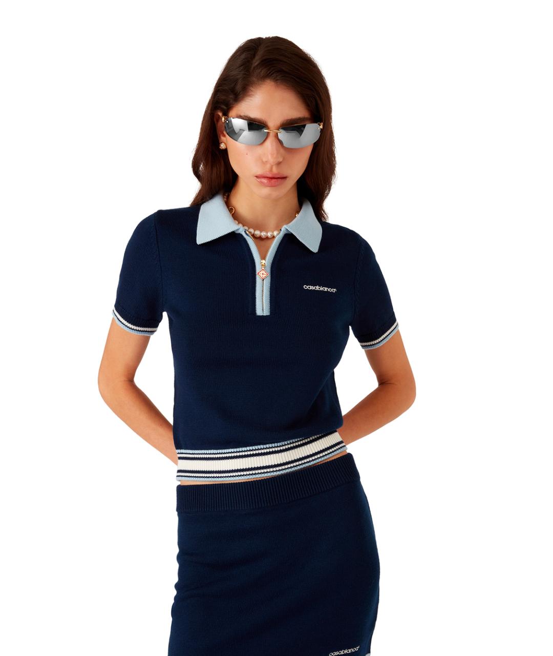 CASABLANCA Синяя шерстяная юбка мини, фото 4