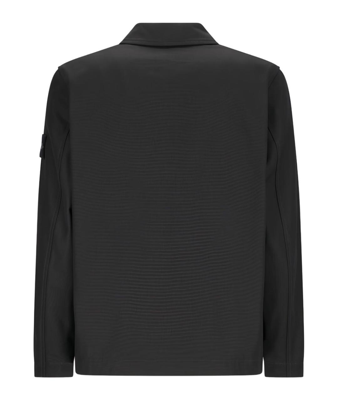 STONE ISLAND Черная хлопковая куртка, фото 2