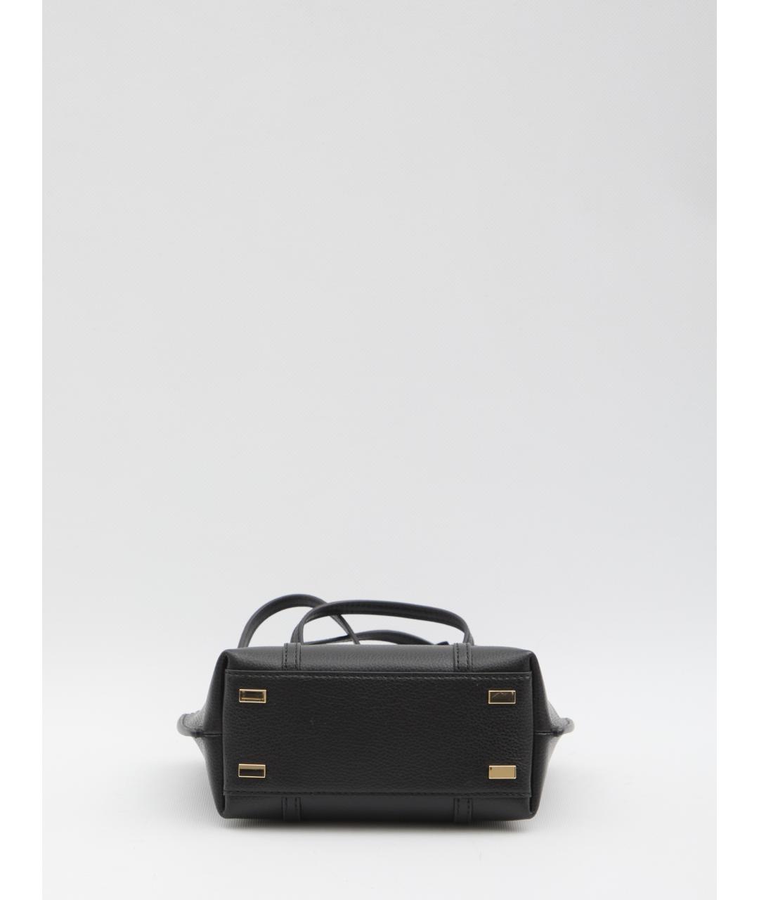 TORY BURCH Черная кожаная сумка тоут, фото 3
