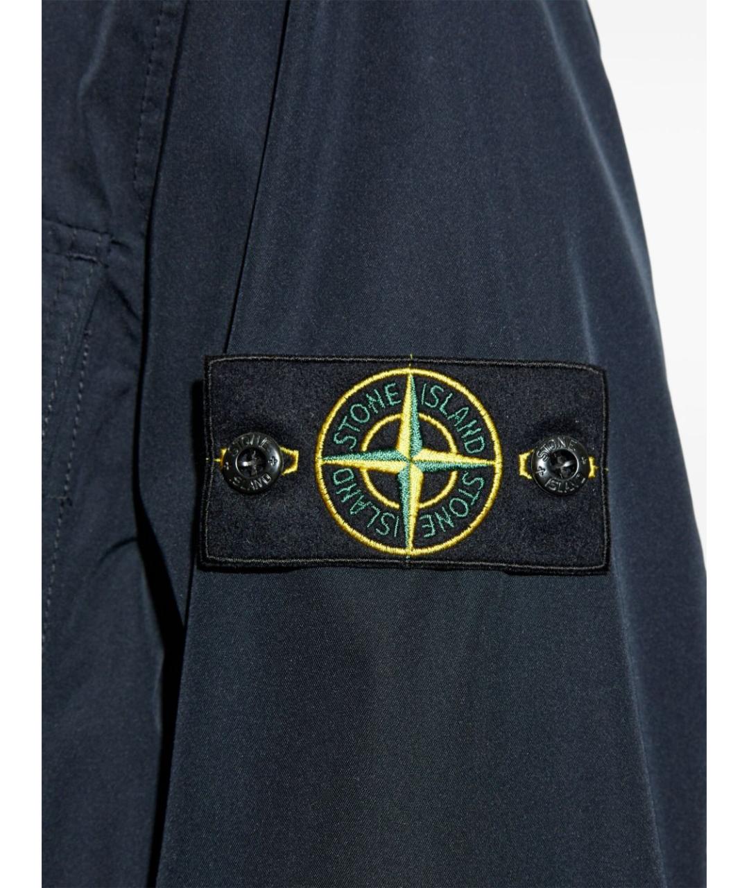 STONE ISLAND Темно-синяя полиэстеровая куртка, фото 5