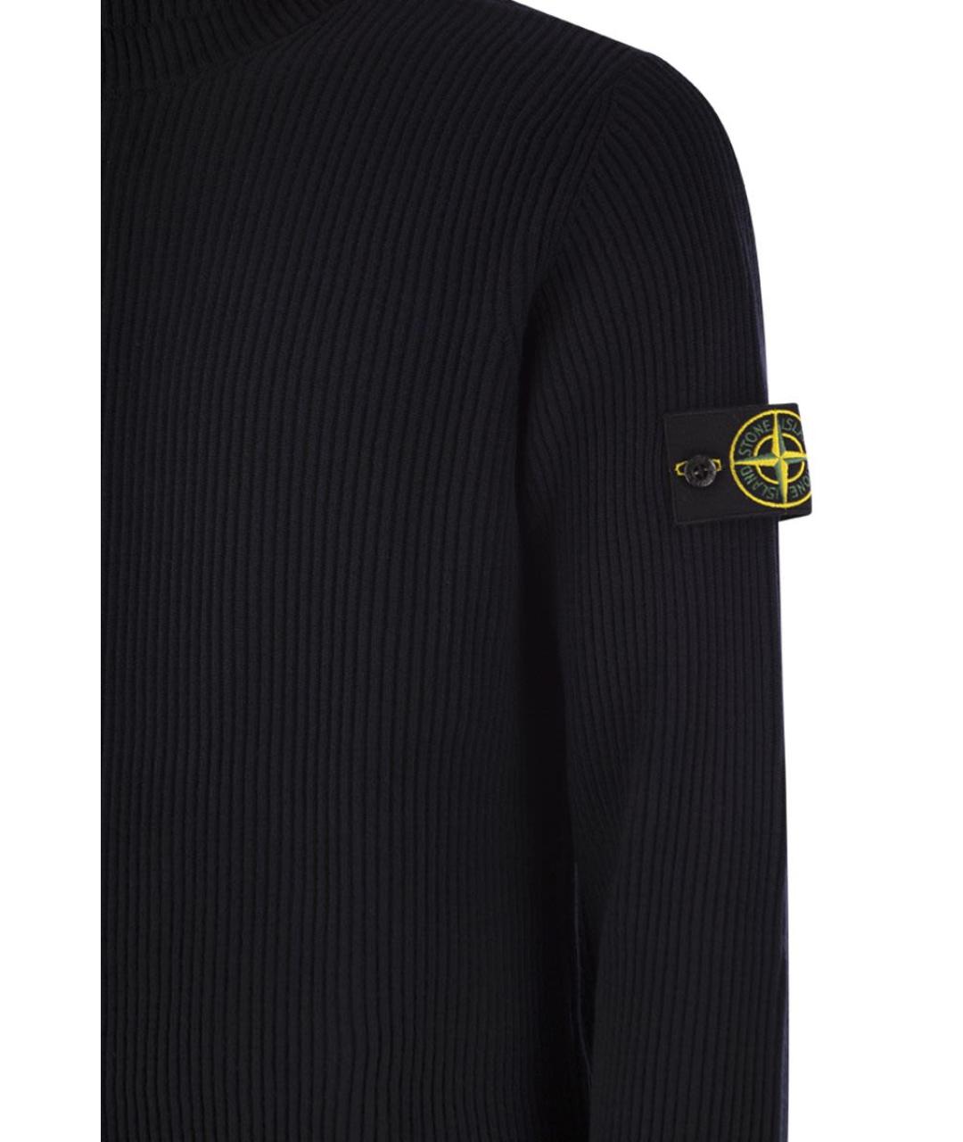 STONE ISLAND Синий шерстяной джемпер / свитер, фото 4
