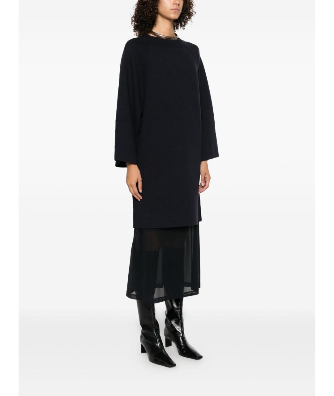 MAX MARA Черное вискозное повседневное платье, фото 3