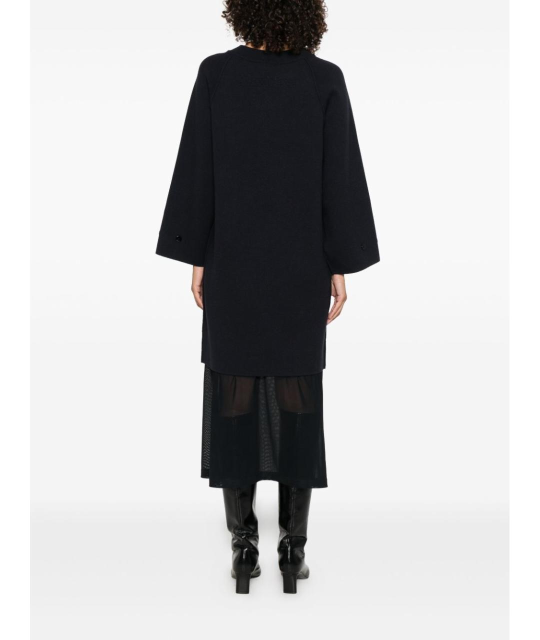 MAX MARA Черное вискозное повседневное платье, фото 4