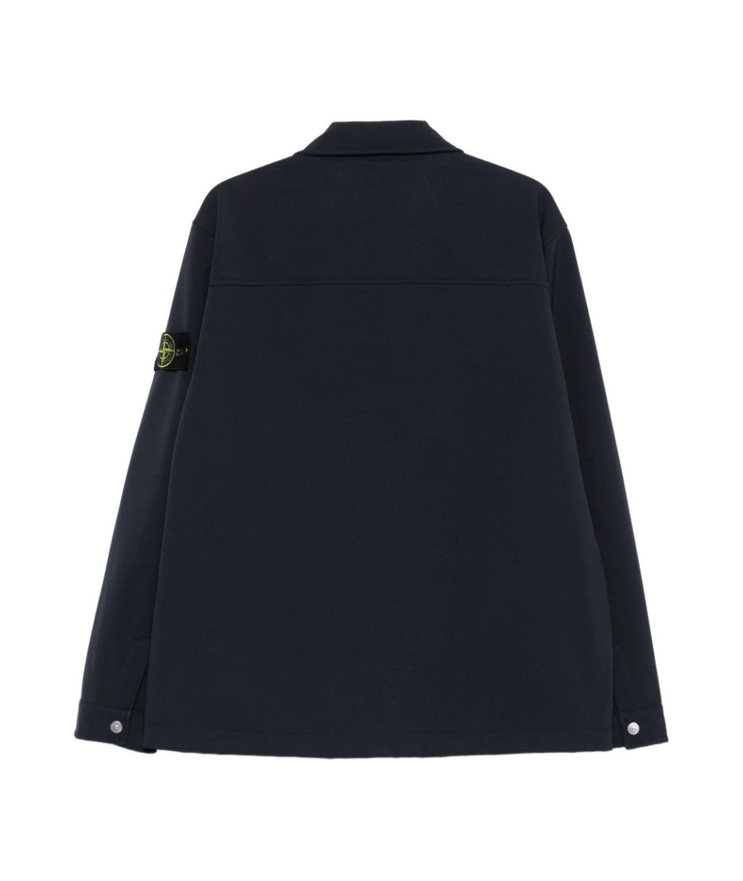 STONE ISLAND Темно-синяя полиэстеровая куртка, фото 2