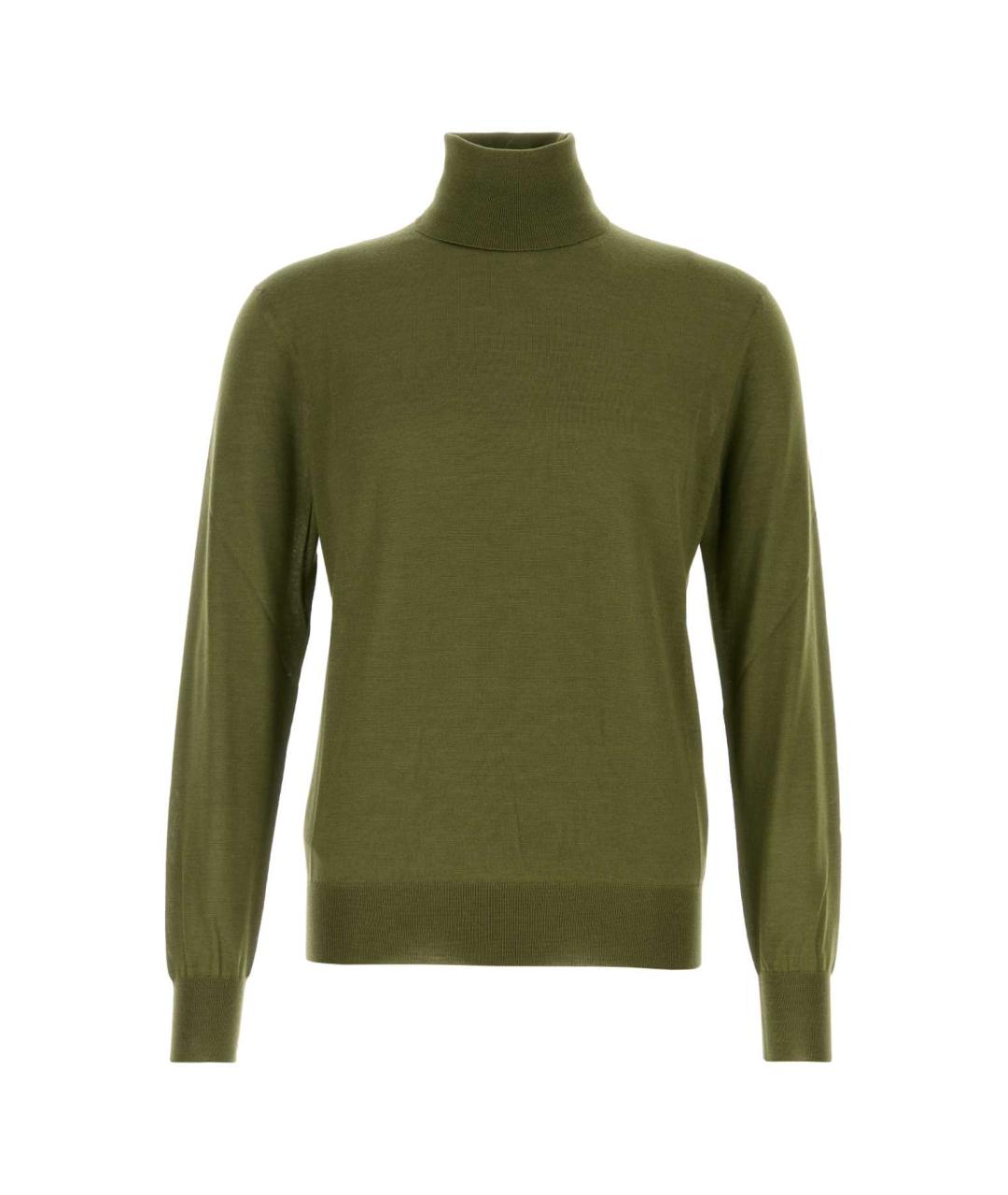 SAINT LAURENT Зеленая шерстяная водолазка, фото 1