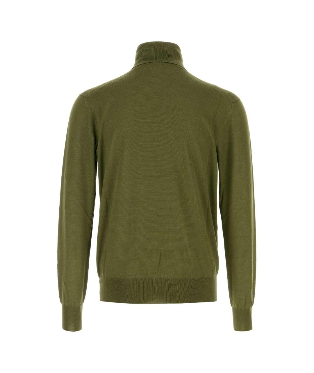 SAINT LAURENT Зеленая шерстяная водолазка, фото 2